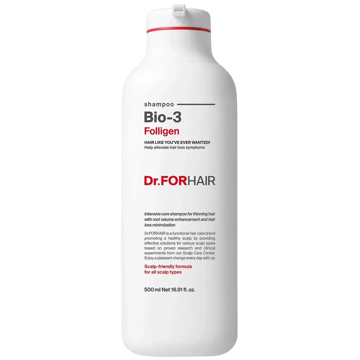 Восстанавливающий шампунь против выпадения с стволовыми клетками Dr.FORHAIR Folligen Bio-3 Shampoo 500 мл