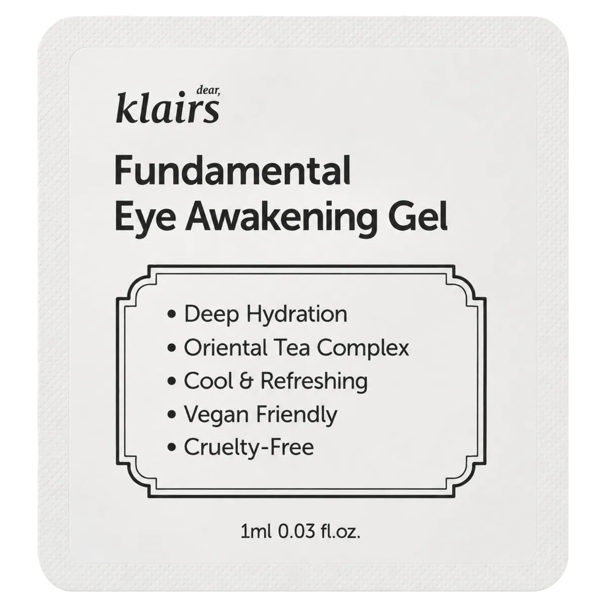 Гель для кожи вокруг глаз Dear Klairs Fundamental Eye Awekening Gel 1 мл, Саше (Тестер)