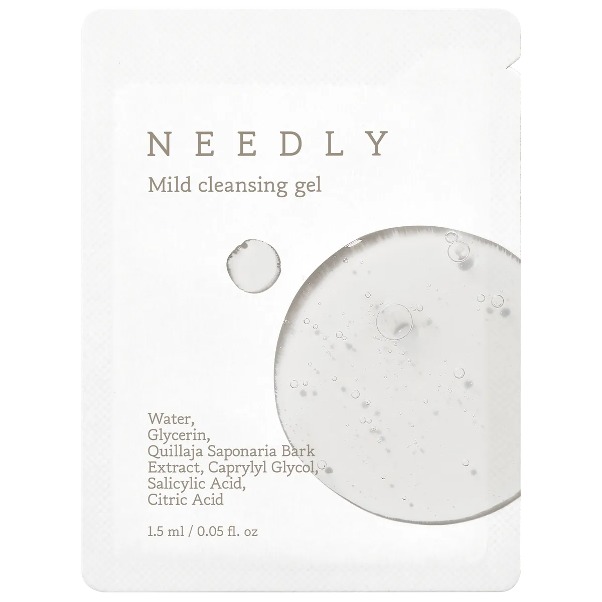 Мягкий очищающий гель Needly Mild Cleansing Gel 3 мл, Саше (Тестер)