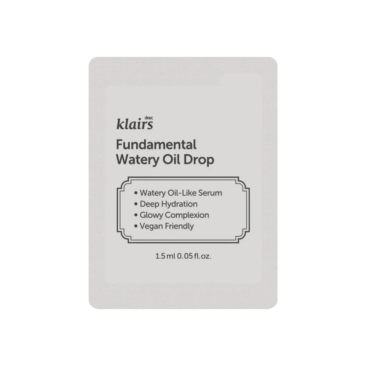 Легкое масло для лица Dear Klairs Fundamental Watery Oil Drop 1,5 мл, Саше (Тестер)