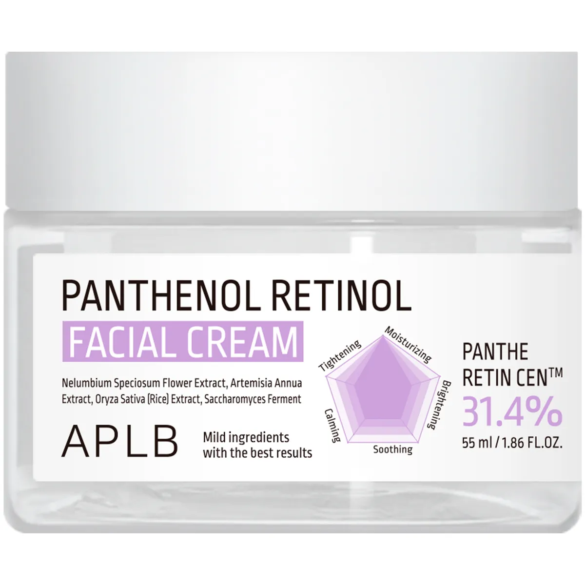 Омолаживающий крем для лица с пантенолом и ретинолом APLB Panthenol Retinol Facial Cream 55 мл