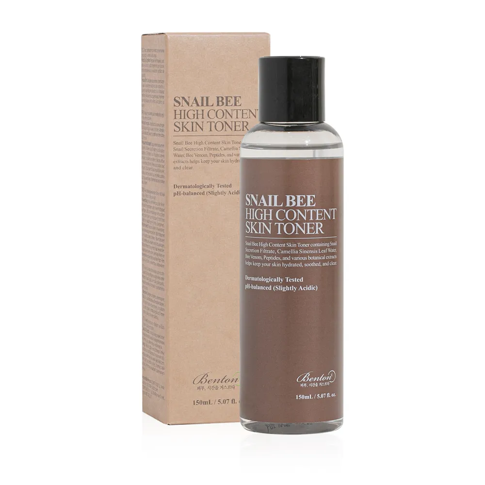Тонер с муцином улитки и пчелиным ядом Benton Snail Bee High Content Skin Toner 150 мл