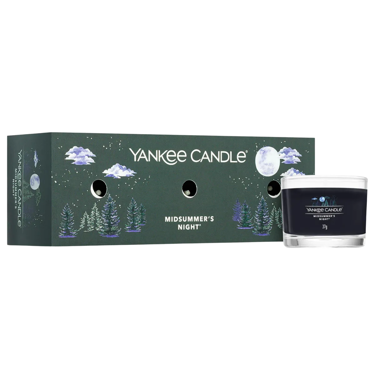Подарунковий набір із 3 свічок 'Літня ніч' Midsummer's Night Yankee Candle 3 шт * 37 г