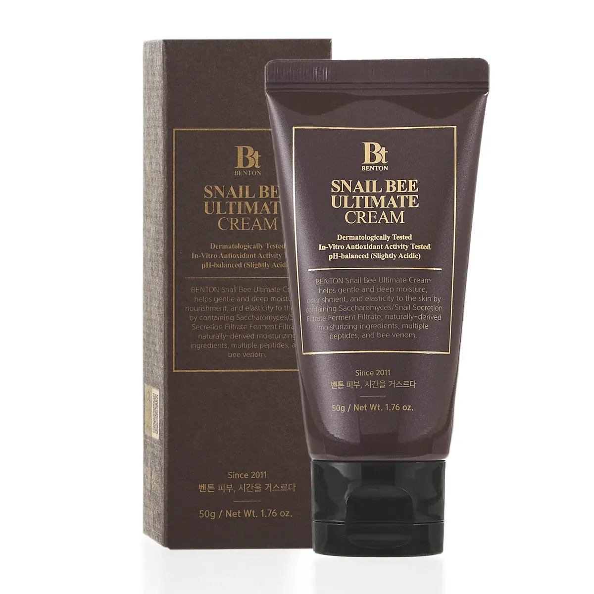 Крем з ферментованим муцином равлика та бджолиною отрутою Benton Snail Bee Ultimate Cream 1.2 г Пробник