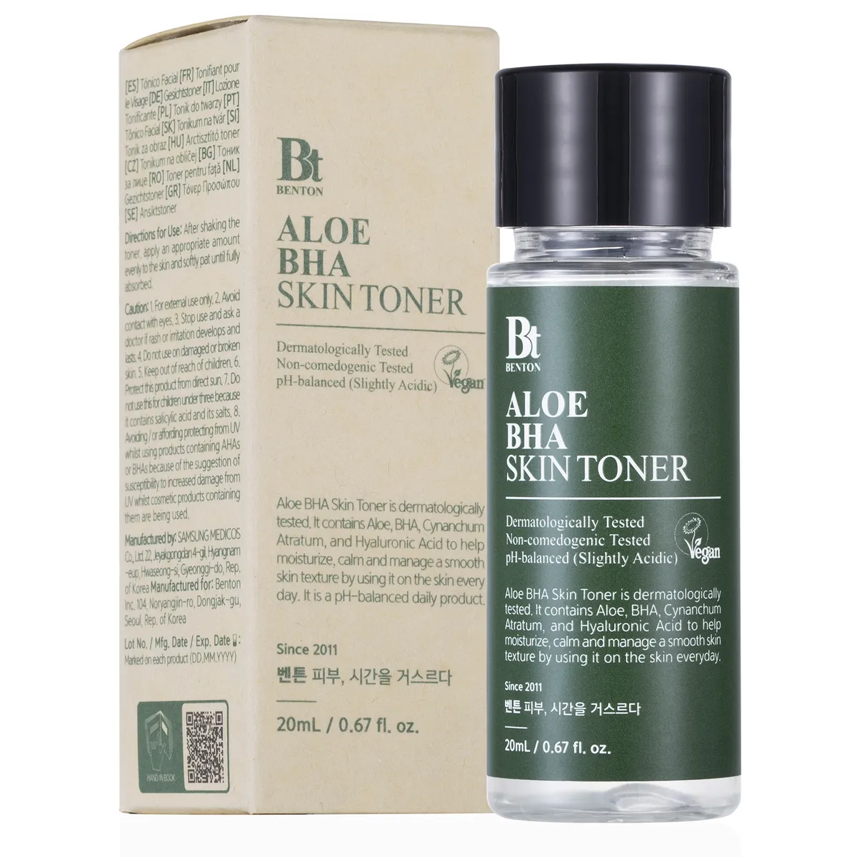 Тонер алое з саліциловою кислотою Benton Aloe BHA Skin Toner 200 мл
