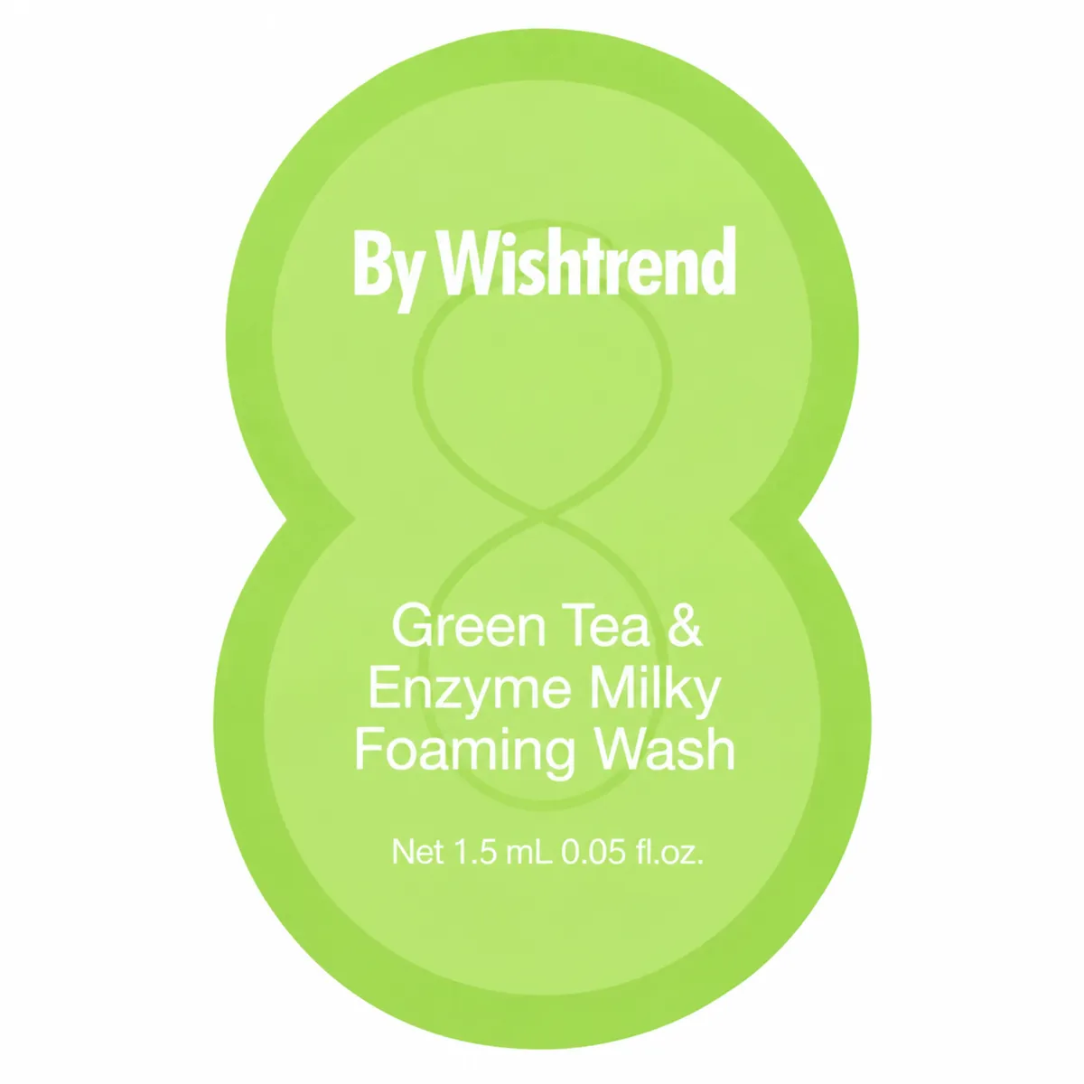 Пенка для умывания с зеленым чаем и энзимами By Wishtrend Green Tea&Enzyme Milky Foaming Wash 1,5 мл, Саше (пробник)