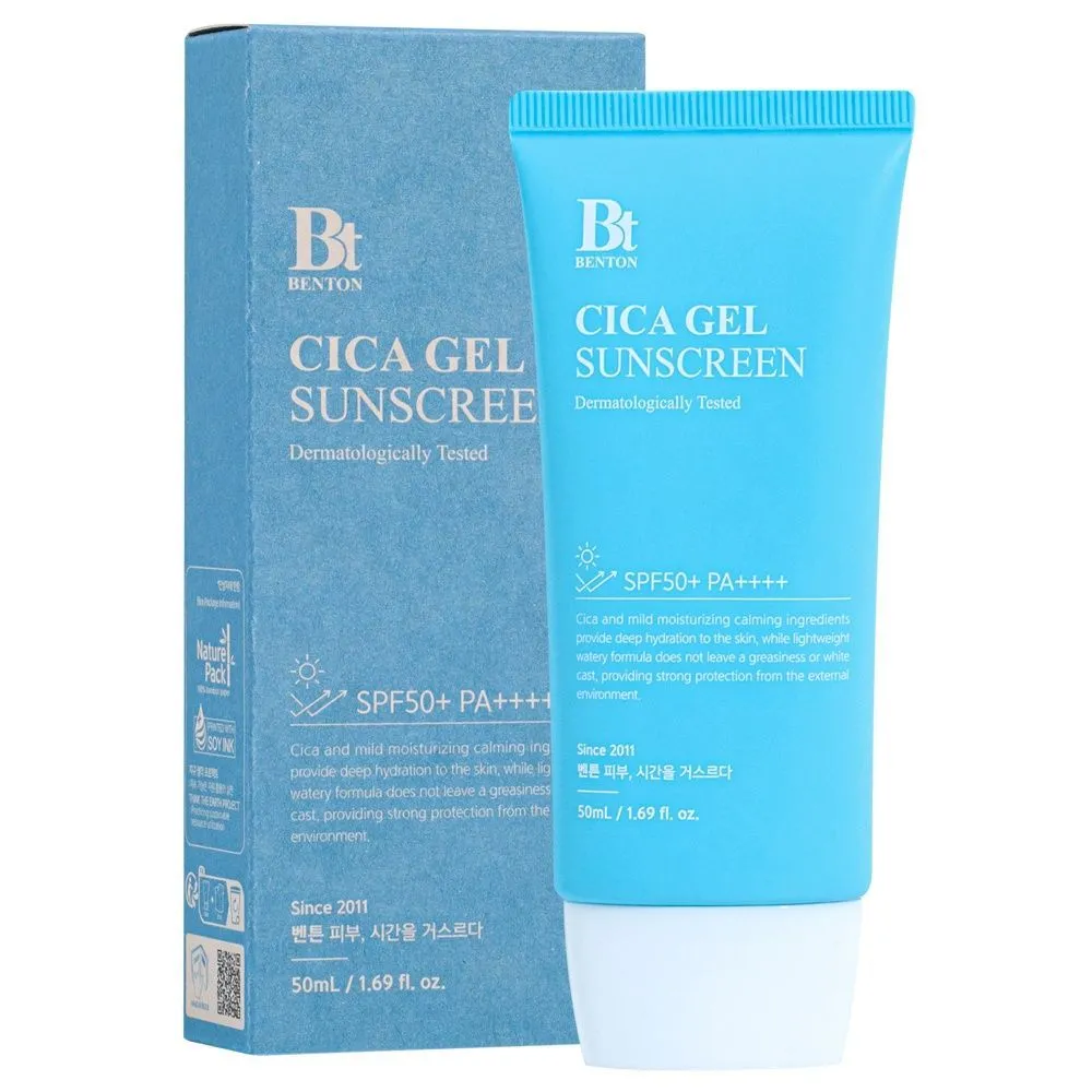 Увлажняющая солнцезащитная крем-сыворотка с центеллой Benton CICA Gel Sunscreen Serum SPF50 PA++++ 50 мл