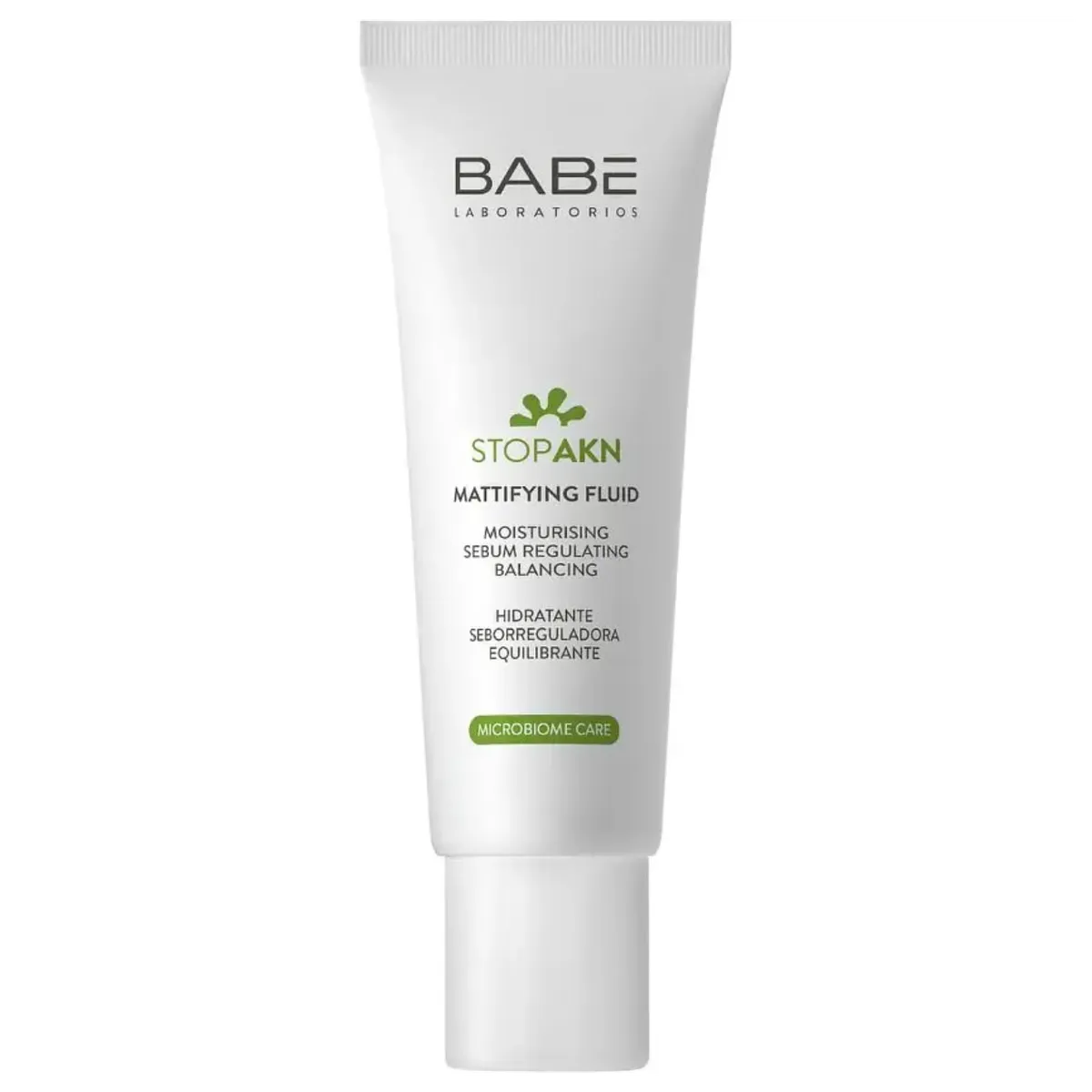 Матирующий увлажняющий флюид для жирной и проблемной кожи BABE Laboratorios Stop AKN Microbiome Care Mattifying Fluid 50 мл