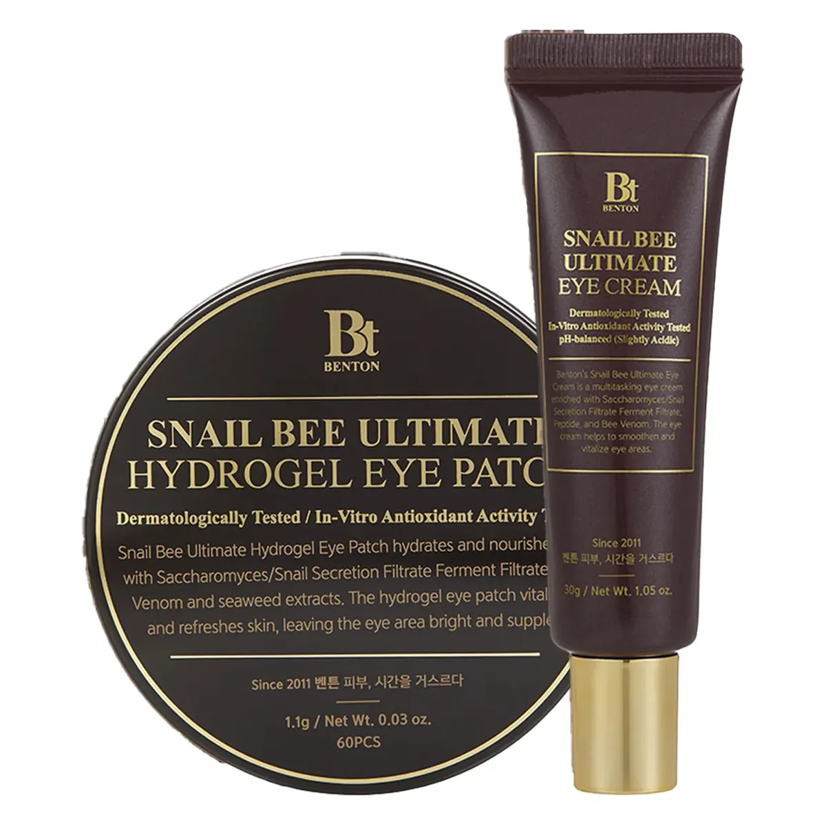 Святковий набір для догляду за шкірою навколо очей Benton Snail Bee Ultimate Eye Care Holiday Set 2 в 1