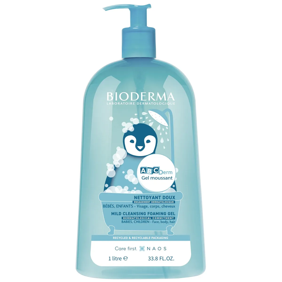 Мягкий очищающий гель для купания детей Bioderma ABCDerm Mild Foaming Cleanser 1000 мл