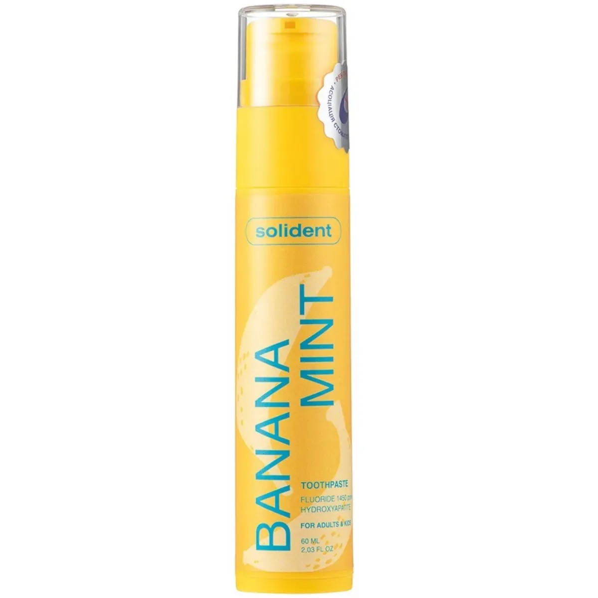 Зубная паста с фтором Solident Toothpaste Banana Mint Fluoride 60 мл