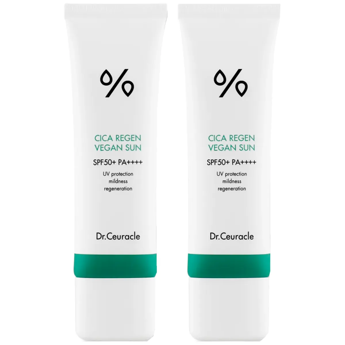 Набор солнцезащитных кремов с центеллой Dr.Ceuracle Cica Regen Vegan Sun Set DUO 2 в 1