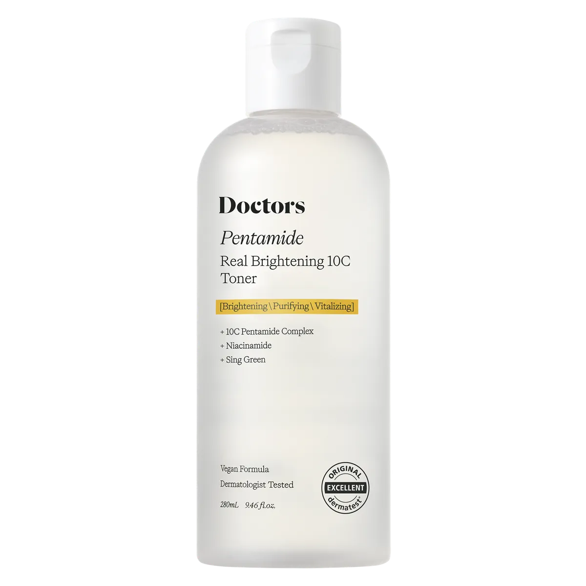 Тонер для освітлення та рівного тону шкіри Doctors Pentamide Real Brightening 10C Toner 280 мл