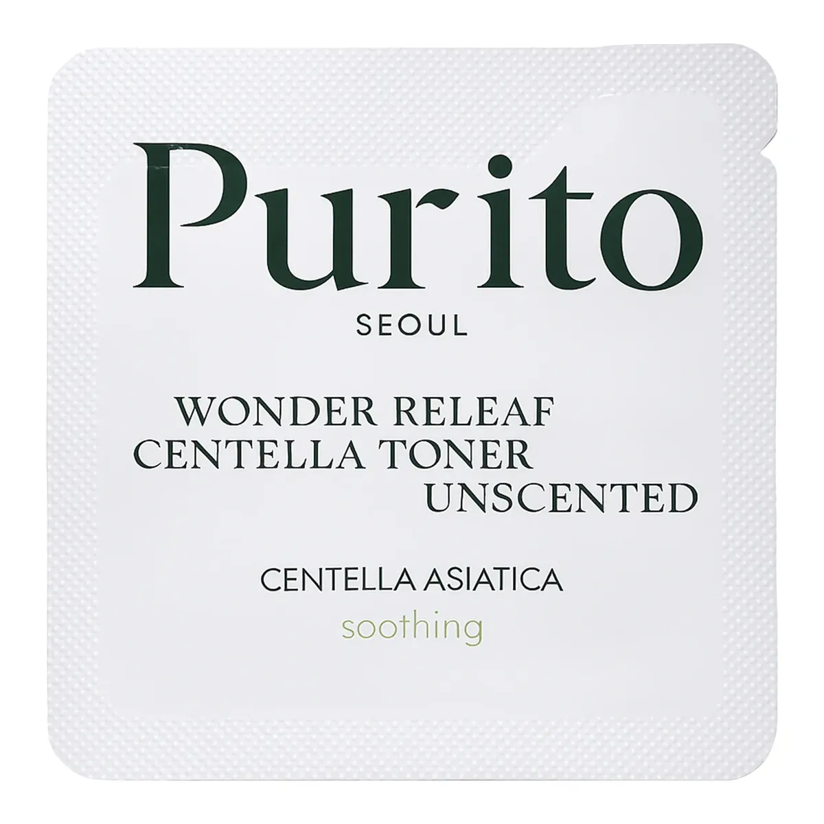 Заспокійливий тонер з центелою без ефірних масел Purito Seoul Wonder Releaf Centella Toner Unscented 1 г, Саше (Тестер)