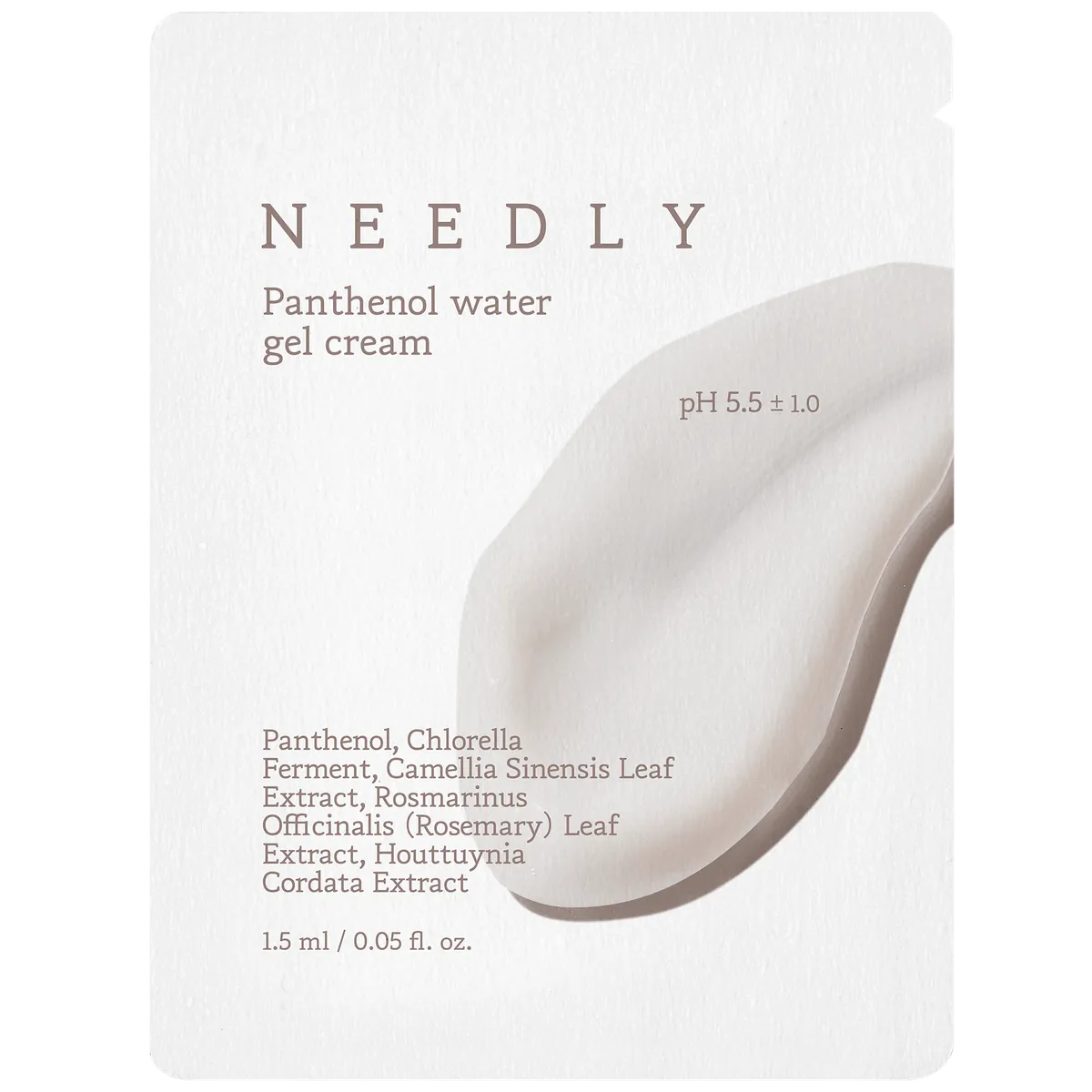 Успокаивающий крем-гель с пантенолом Needly Panthenol Water Gel Cream 1.5 мл Саше (Тестер)