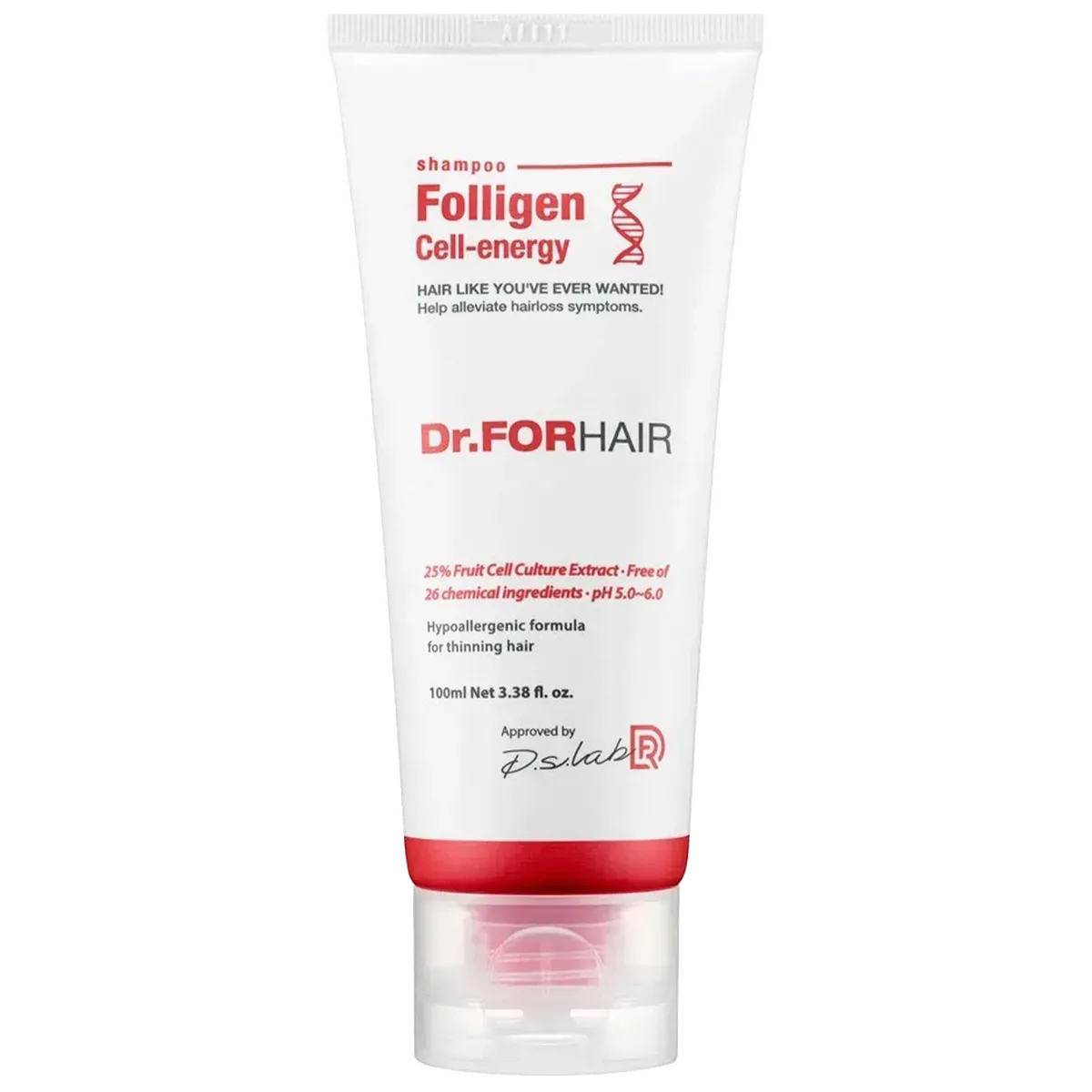 Шампунь для зміцнення та відновлення зрілого волосся Dr.FORHAIR Folligen Cell Energy 100 мл Мініатюра