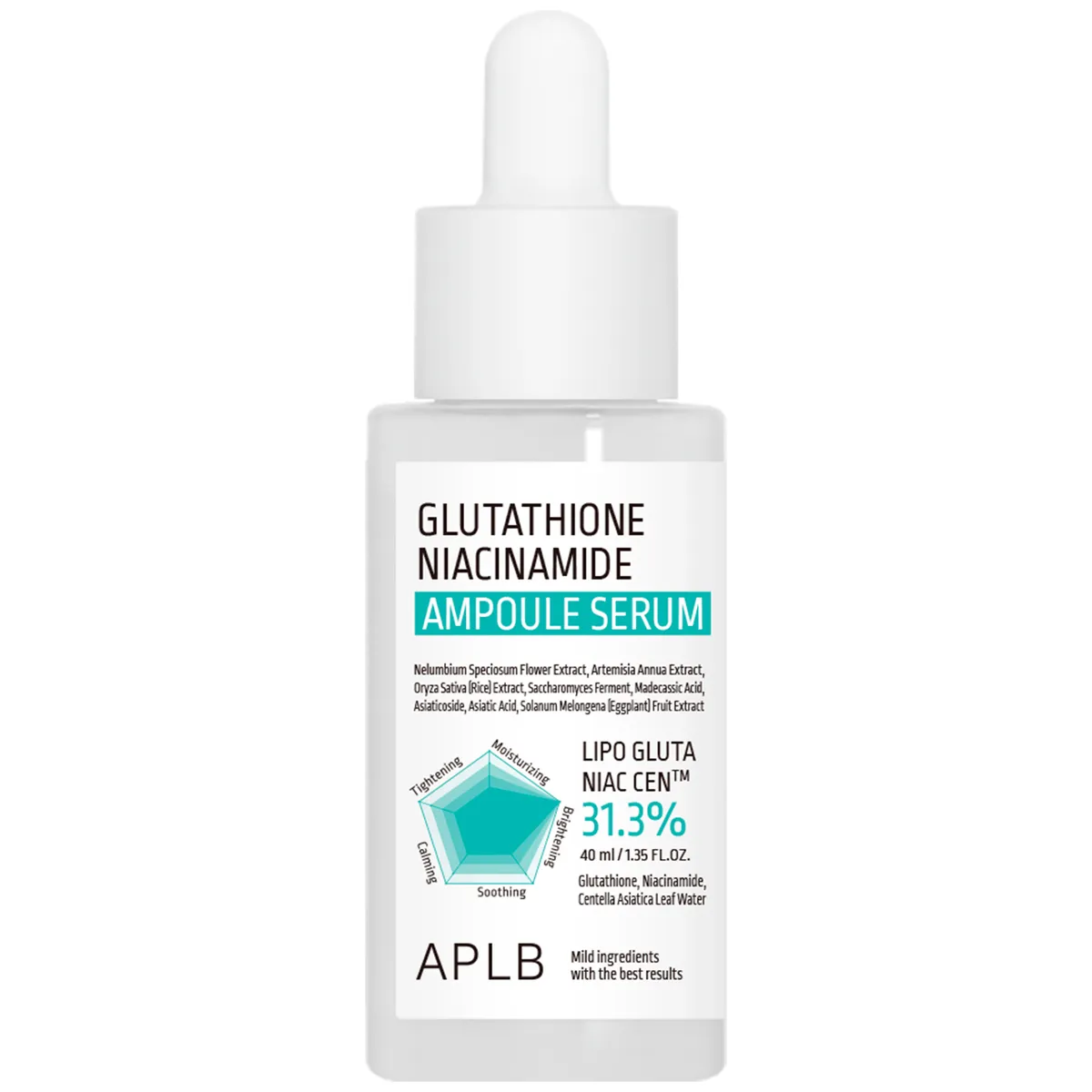 Сыворотка для выравнивания тона кожи с глутатионом и ниацинамидом APLB Glutathione Niacinamide Ampoule Serum 40 мл