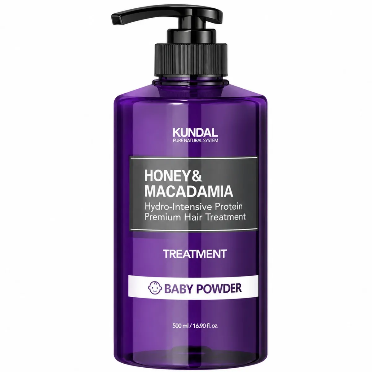 Интенсивно восстанавливающий кондиционер-маска для волос KUNDAL Honey & Macadamia Treatment Baby Powder 500 мл
