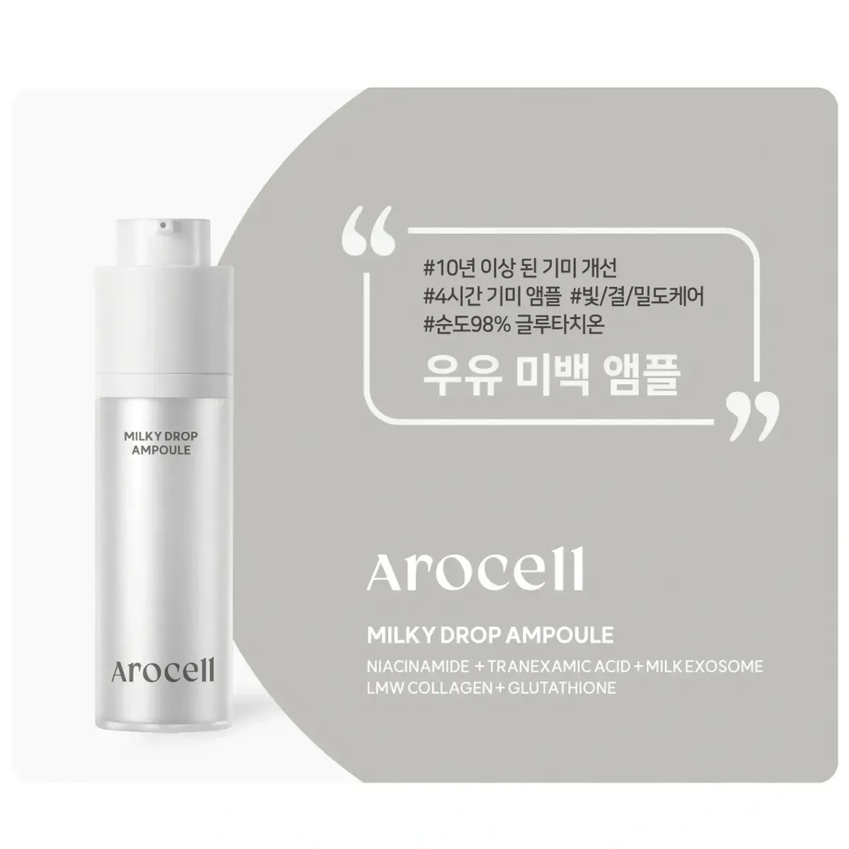 Осветляющая сыворотка с транексамовой кислотой, глутатионом и мелатонином Arocell Mela TXA Milky Drop Ampoule 2 мл
