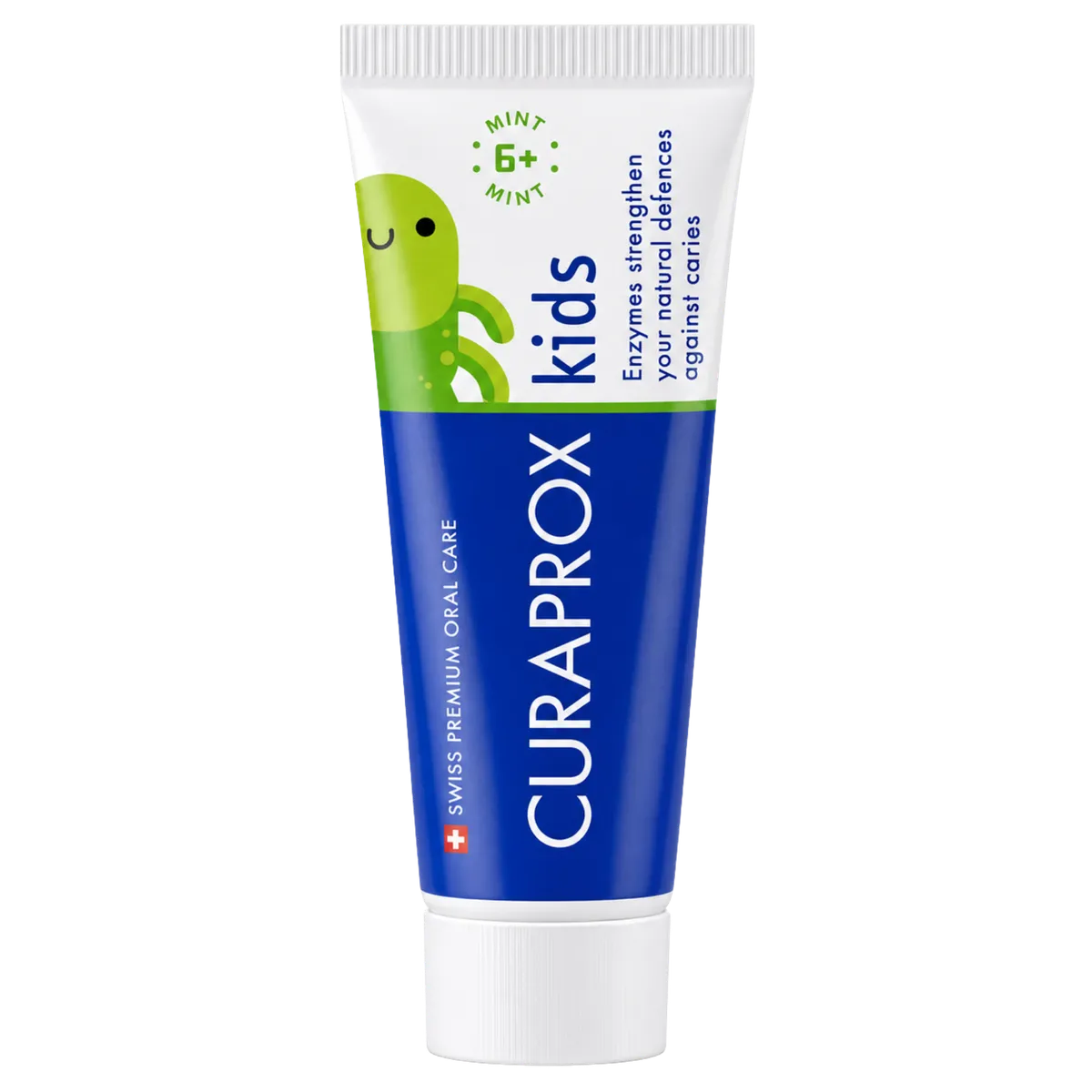 Дитяча зубна паста з фтором та смаком мʼяти з 6-ти років CURAPROX Kids Mint 10 мл, Мініатюра