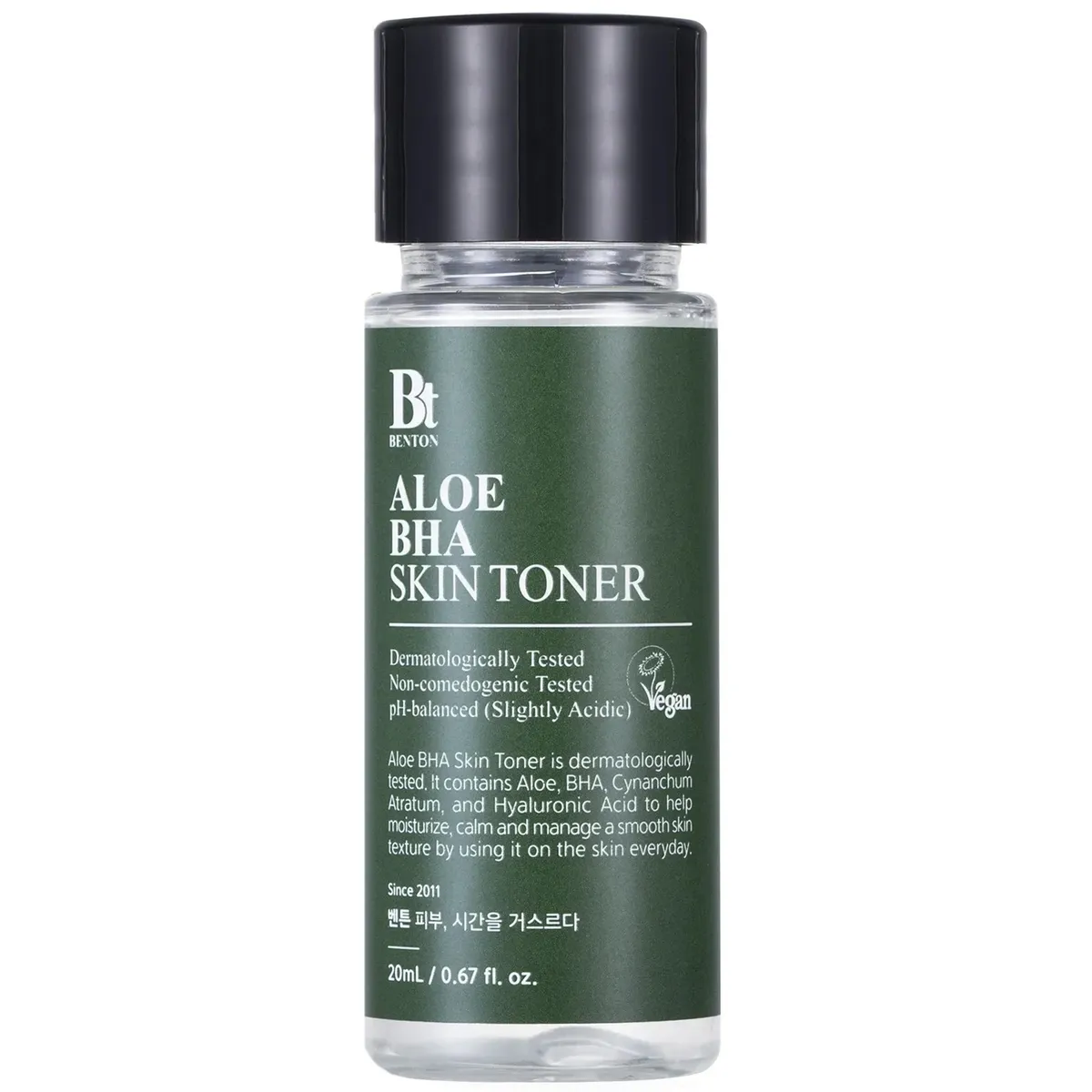 Тонер с алоэ и салициловой кислотой Benton Aloe BHA Skin Toner 20 мл Миниатюра