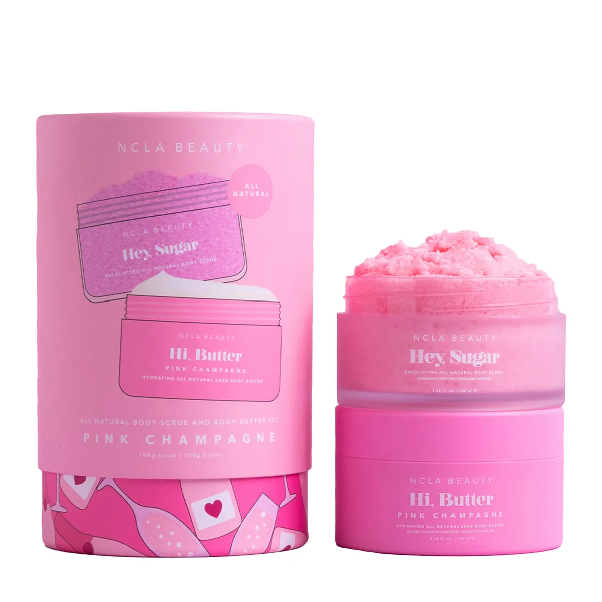 Подарочный набор для ухода за телом «Розовое шампанское» NCLA Beauty Pink Champagne Body Care Discovery Set 2 в 1