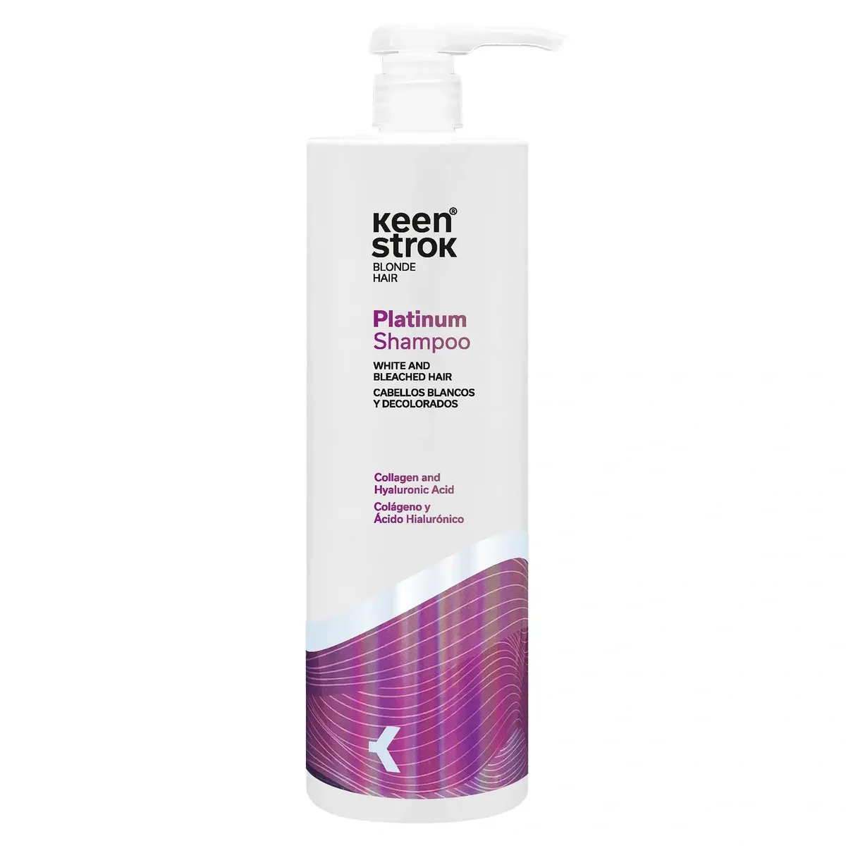 Шампунь антижелтый для блонда и осветленных волос Keen Strok Platinum Shampoo for White & Bleached Hair 1000 мл