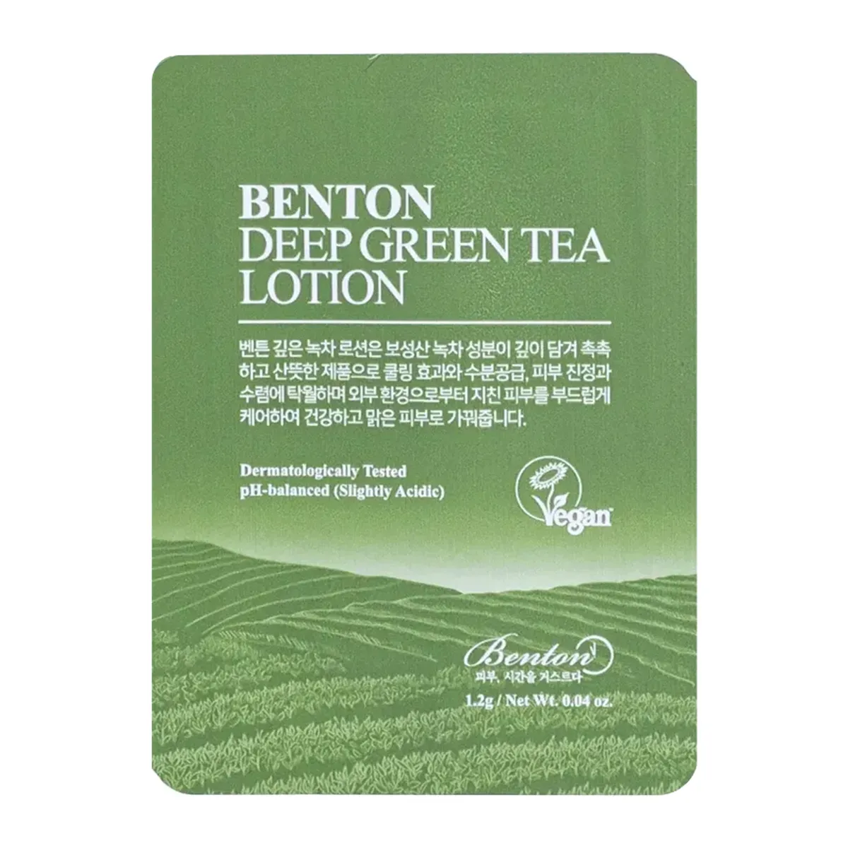 Легкий заспокійливий крем гель з зеленим чаєм Benton Deep Green Tea Lotion 20 мл Мініатюра