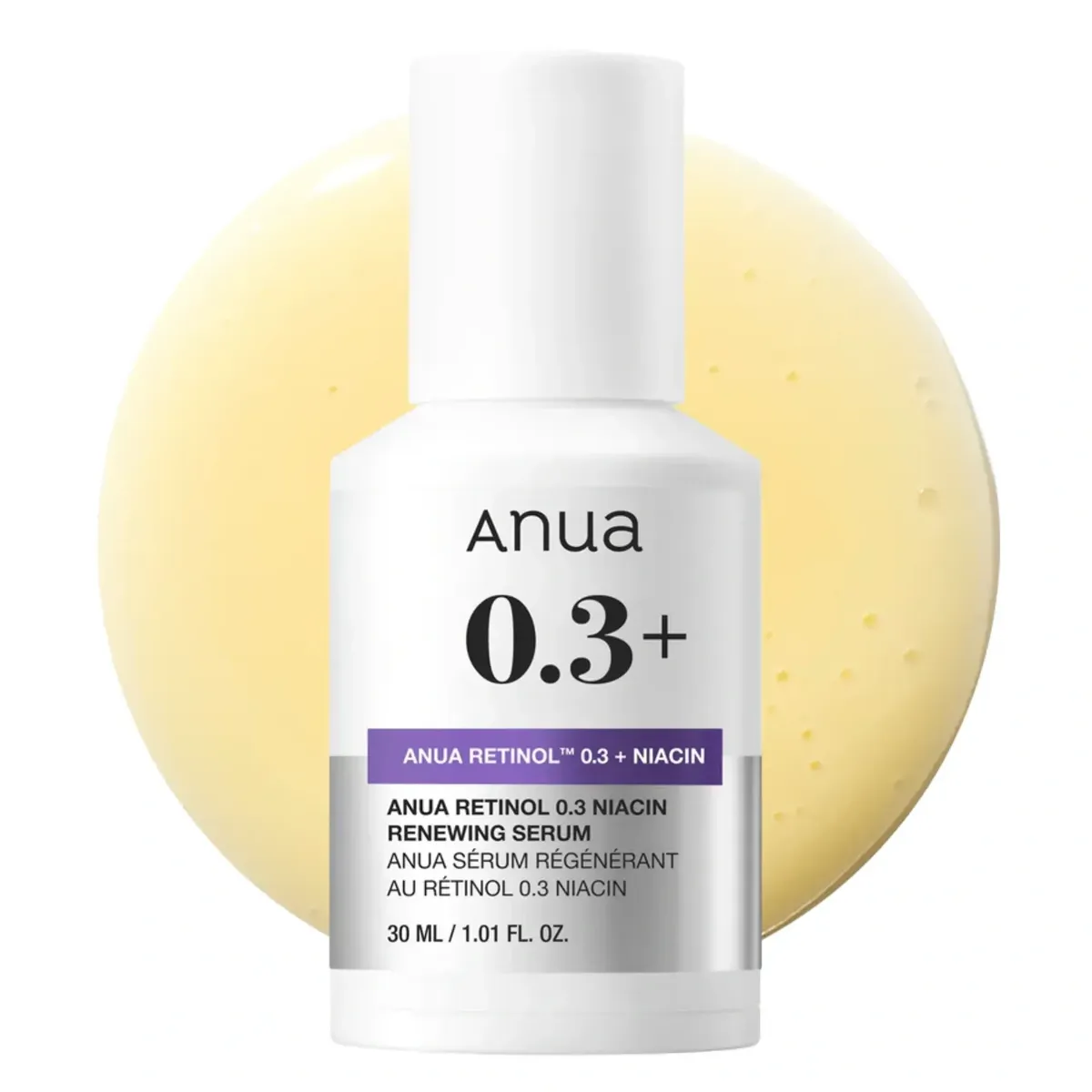 Обновляющая антивозрастная сыворотка с ретинолом и ниацинамидом Anua Retinol 0.3 + Niacin Renewing Serum 30 мл