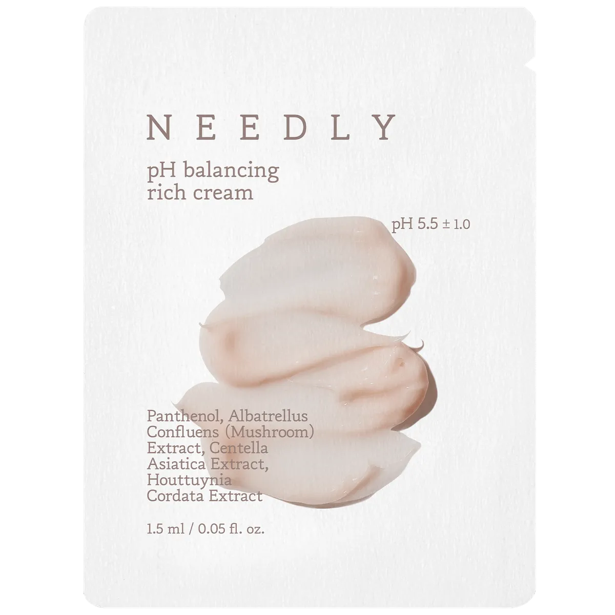Інтенсивний зволожувальний крем з екстрактом гриба альбатрелус Needly pH Balancing Rich Cream 1.5 мл Саше (Тестер)