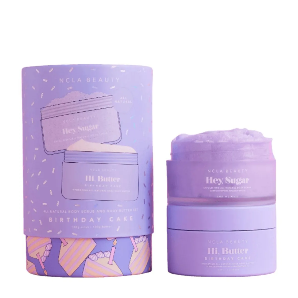 Подарочный набор для ухода за телом «Праздничный торт» NCLA Beauty Birthday Cake Body Care Discovery Set 2 в 1