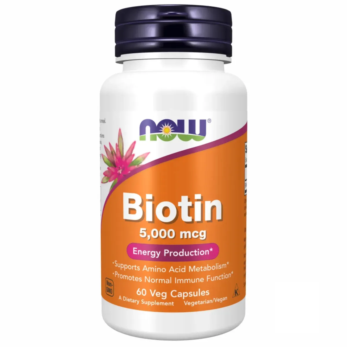 Біотин 5000 мкг NOW Foods Biotin 5000mcg 60 шт