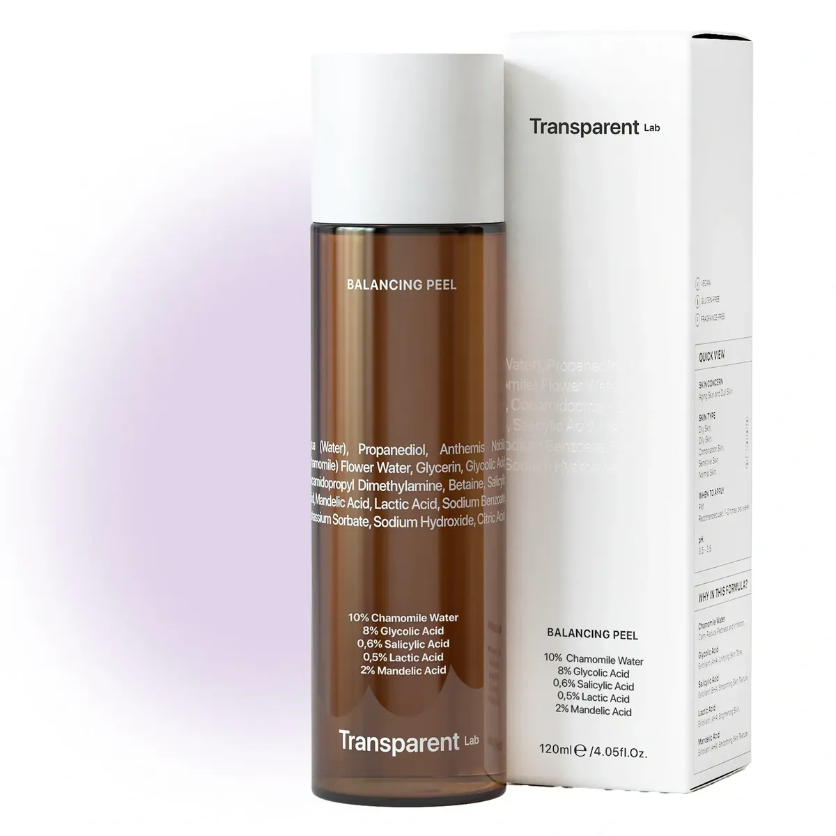 Пилинг тонер Transparent Lab Balancing Peel 120 мл
