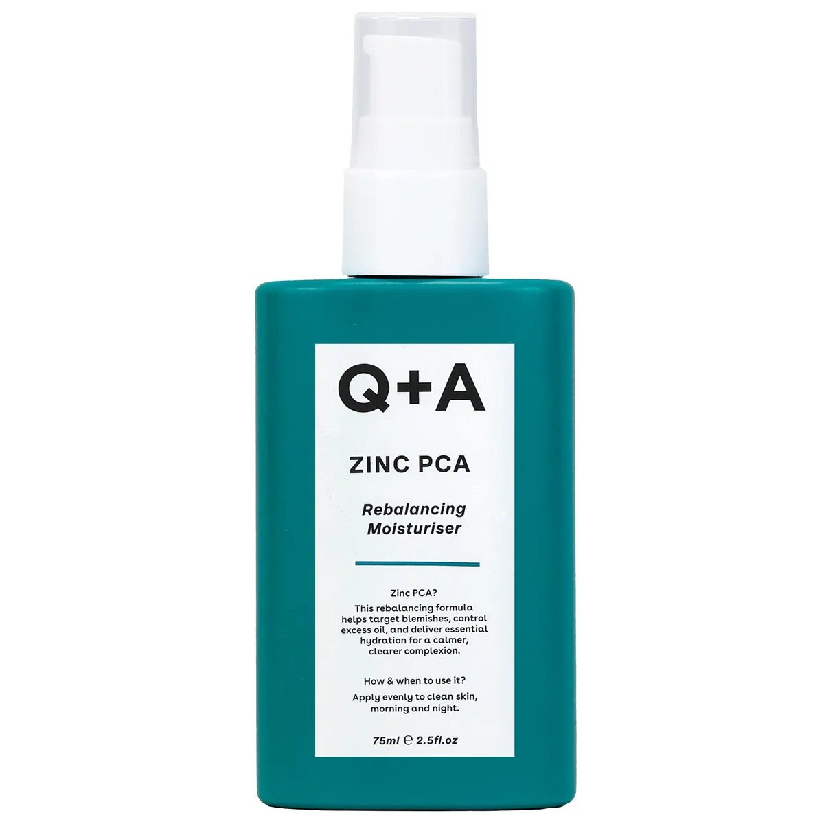Увлажняющий крем для лица Q+A Zinc PCA Rebalancing Moisturiser 75 мл