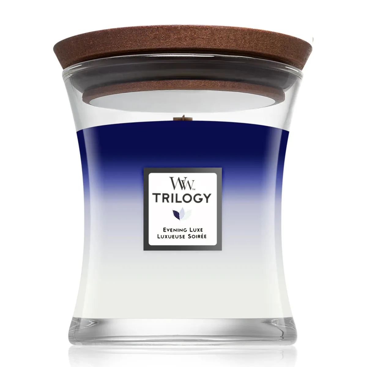 Ароматическая свеча с трехслойным ароматом Woodwick Evening Luxe Trilogy 275 г